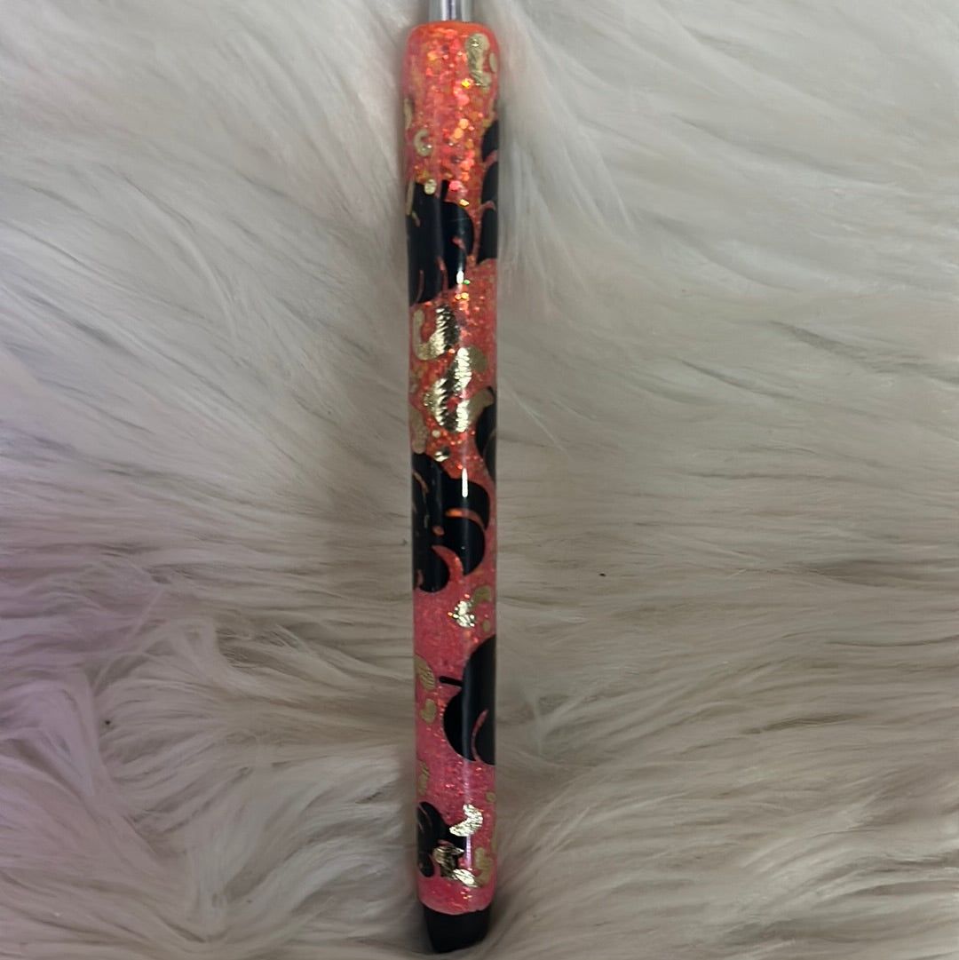 32oz Leaf and Leopard with Matching Pen