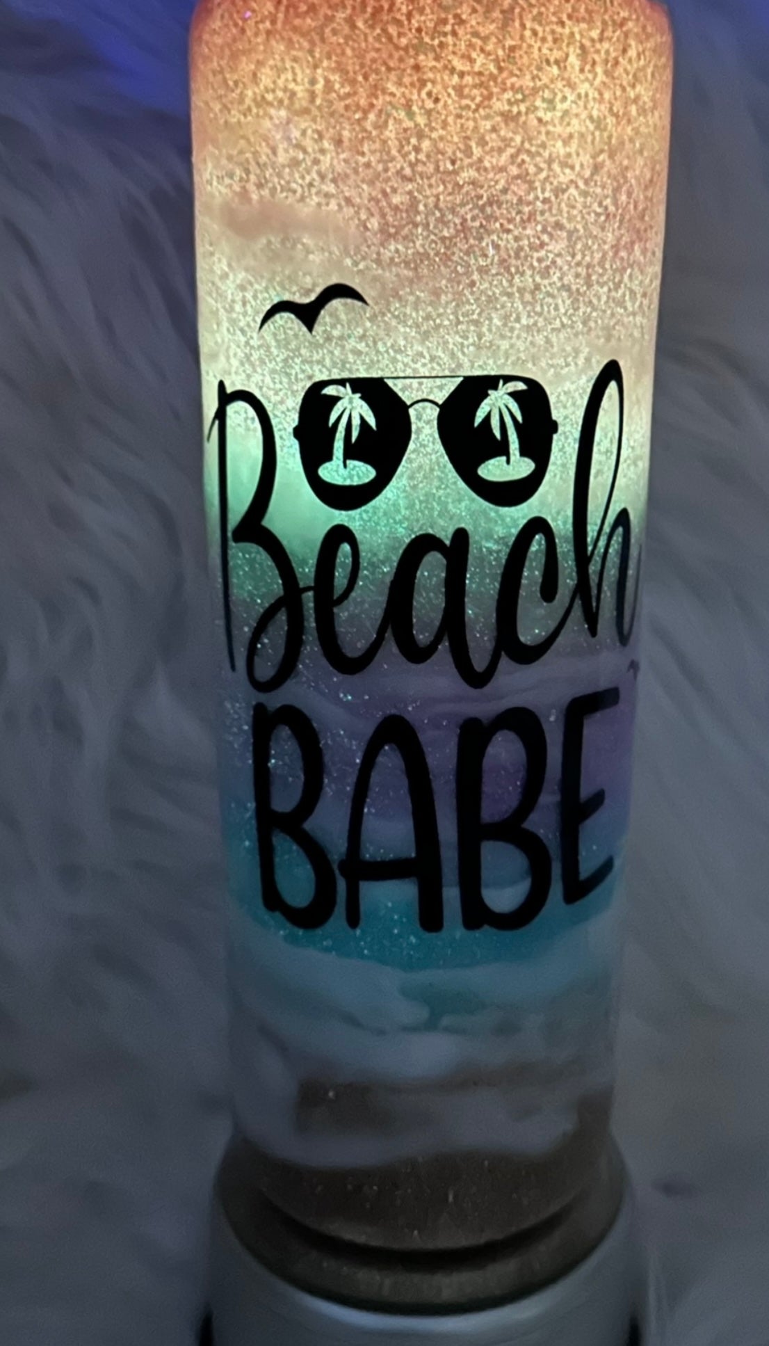 20oz Sunset glow in the dark beach tumbler SPOT CUP