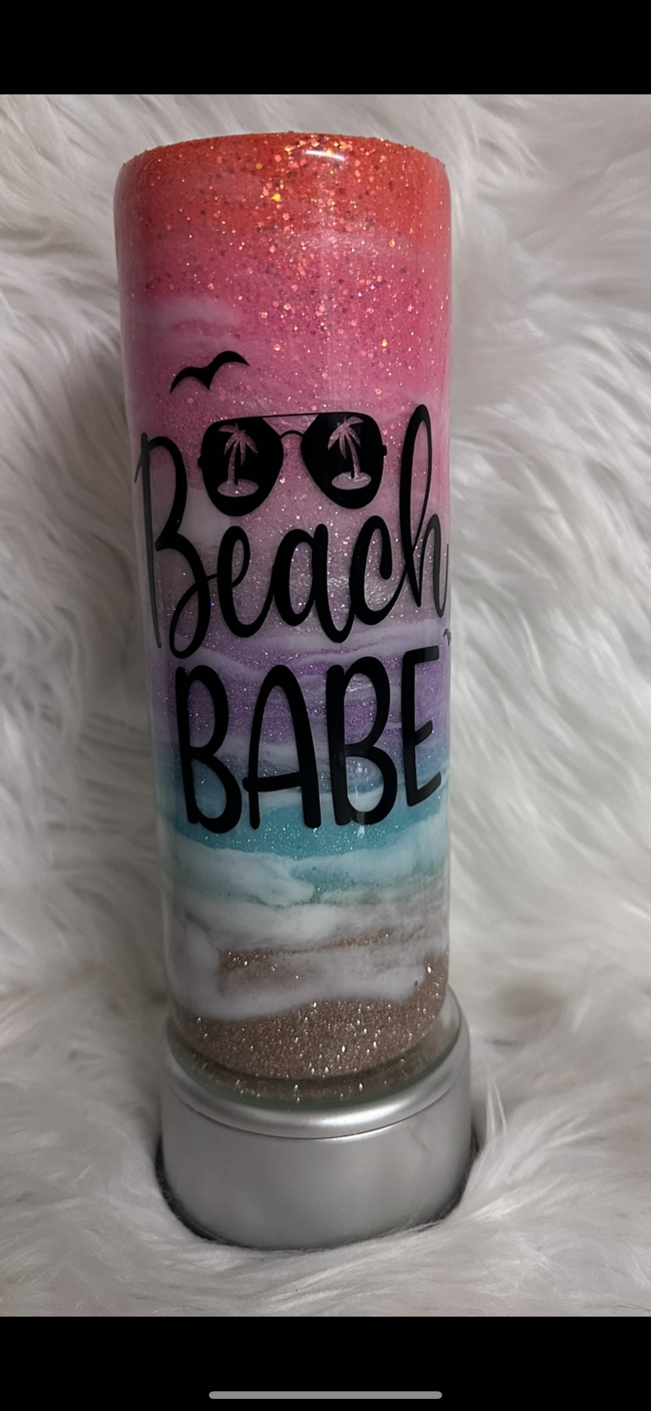 20oz Sunset glow in the dark beach tumbler SPOT CUP