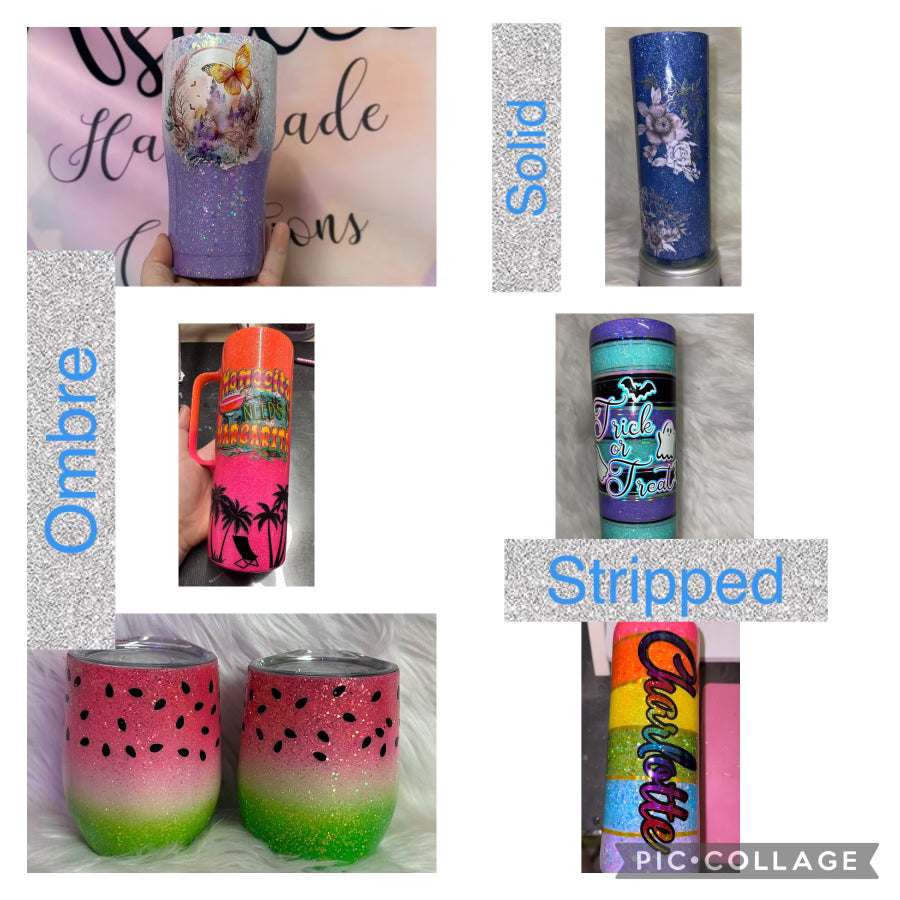 Custom Glitter Tumblers